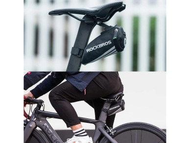 Bolsa de bicicleta Rockbros C28 para selim - preta