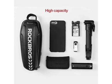 Bolsa de bicicleta imperme�vel Rockbros B60 para quadro - preta