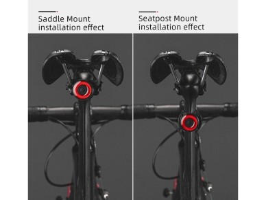 Luz traseira para bicicleta Rockbros Q3 com sistema Smart Stop - Preto