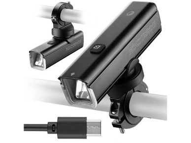 Rockbros 24610002001 luz frontal de bicicleta 1000 lm + cabo USB-C - USB-A - preto