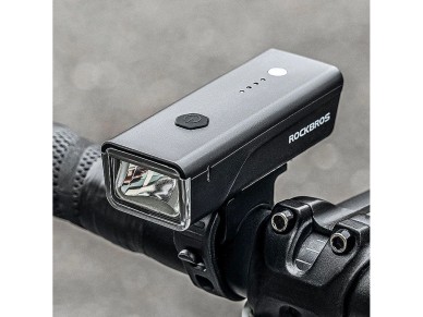 Rockbros 24510003001 luz frontal de bicicleta 260 lm + cabo USB-C - USB-A - preto