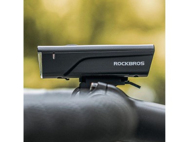 Rockbros 24510003001 luz frontal de bicicleta 260 lm + cabo USB-C - USB-A - preto