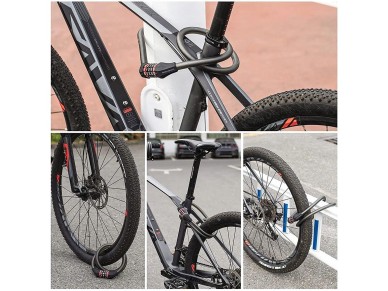 Cadeado de bicicleta Rockbros RKS507-1BK com combina��o 1,8 m - preto