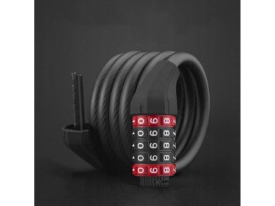 Cadeado de bicicleta Rockbros RKS507-1BK com combina��o 1,8 m - preto