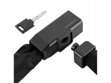 Candado para bicicleta Rockbros 32430708001 con llave, 0,97 m, color negro
