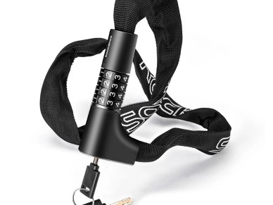 Cadeado de bicicleta Rockbros 3230002001 com combina��o e chave - preto