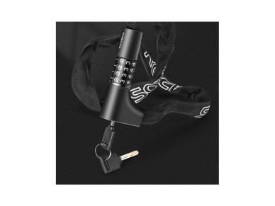 Cadeado de bicicleta Rockbros 3230002001 com combina��o e chave - preto