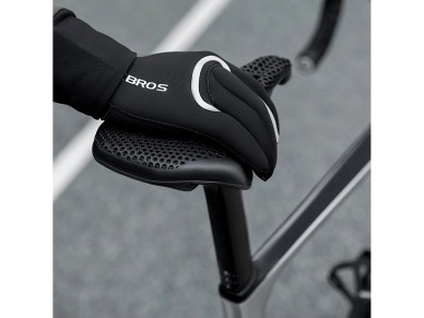 Guantes de ciclismo Rockbros totalmente impermeables, talla: S/M - negro