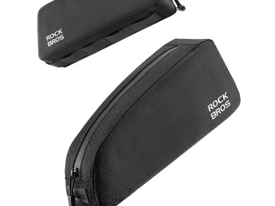 Bolsa de quadro Rockbros para tubo superior, 0,9 l - Preta