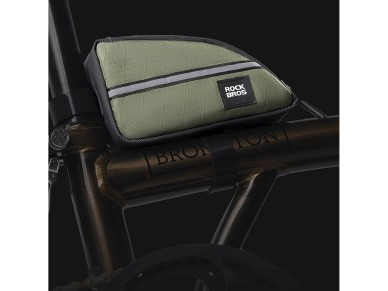 Bolsa para cuadro de bicicleta Rockbros Triangle de 0,8 l, color marrón Bolsa para cuadro de bicicleta Rockbros Triangle de 0,8 l, color marrón