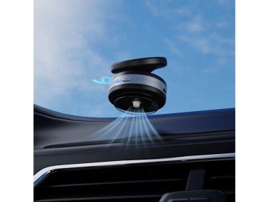 Soporte para coche Wozinsky WUSQ-01 con cargador Qi compatible con MagSafe - Negro