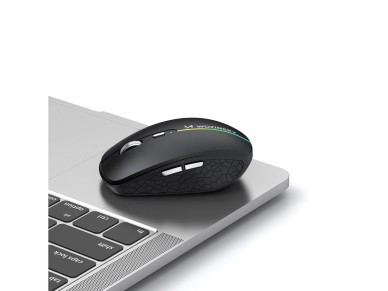 Rat�n inal�mbrico Wozinsky WMGK-1132 con retroiluminaci�n RGB - Negro