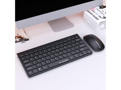 Wozinsky Wireless Keyboard + Compact Mouse Set - Black