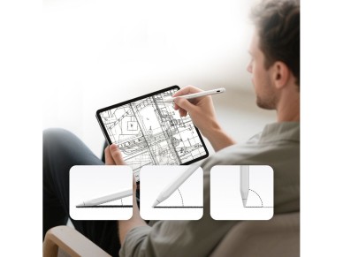 Caneta Stylus Wozinsky WRA-08 para iPad com Carregamento R�pido USB-C - Branca