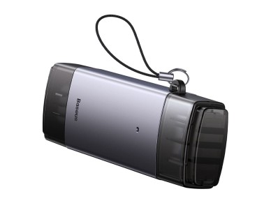 Baseus Lite Series USB-A/USB-C 3.0 SD/TF Card Reader - Gray