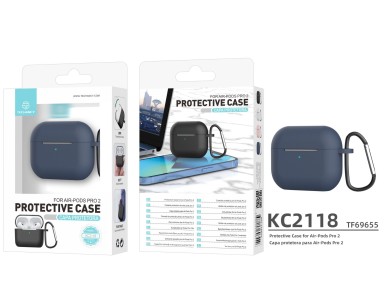Capa protetora de silicone para auriculares Techancy, KC2118, compatvel com AirPods Pro 2. gerao
