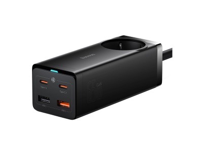 Baseus GaN3 Pro 65W EU Charging Station + 2 x USB-C + 2 x USB-A with Baseus Xiaobai USB-C 100W 1m Ca