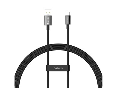 Cable USB-A a USB-C Baseus Superior Series SUPERVOOC de 65 W y 1 m, color negro