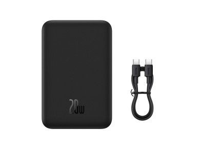 Powerbank Baseus Magnetic Mini de 20 000 mAh y 20 W (negro) + cable USB-C Powerbank Baseus Magnetic Mini de 20 000 mAh y 20 W (negro) + cable USB-C