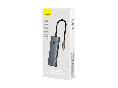 Baseus UltraJoy 4in1 USB-C Hub 3 x USB-A 3.0 + RJ45 - Gray