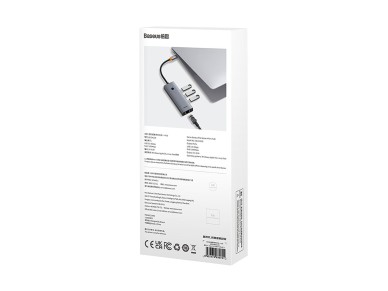 Baseus UltraJoy 4in1 USB-C Hub 3 x USB-A 3.0 + RJ45 - Gray