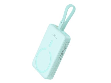 Banco de energía Baseus Magnetic Mini MagSafe de 10 000 mAh y 20 W con cable Lightning integrado (az Banco de energía Baseus Magnetic Mini MagSafe de 10 000 mAh y 20 W con cable Lightning integrado (az