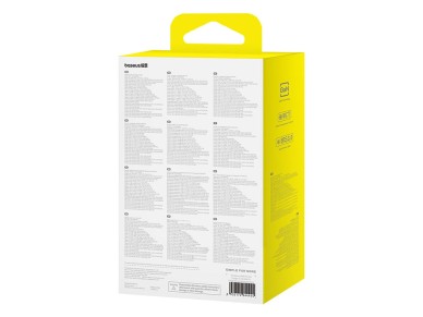 Cargador Baseus GaN6 Pro de 65 W con 2 puertos USB-C y 2 puertos USB-A, y cable USB-C negro de 100 W