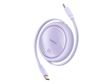 Baseus Free2Draw Mini USB-C - USB-C retractable cable 100W 1m - purple Baseus Free2Draw Mini USB-C - USB-C retractable cable 100W 1m - purple
