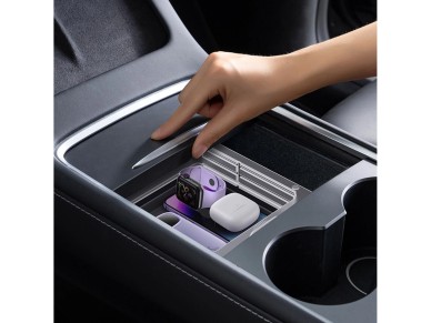 Baseus T-Space Series car organizer for Tesla Model 3 / Y - gray Baseus T-Space Series car organizer for Tesla Model 3 / Y - gray