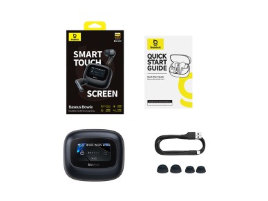 Auriculares inalámbricos intrauditivos Baseus Bowie M2s Ultra TWS con pantalla interactiva - Negro Auriculares inalámbricos intrauditivos Baseus Bowie M2s Ultra TWS con pantalla interactiva - Negro