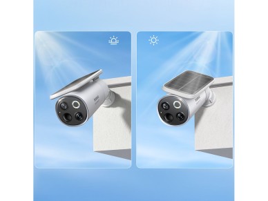 Kit de vigilância externa Baseus Security S1 Pro Dual 3K (2 câmeras) – Branco Kit de vigilância externa Baseus Security S1 Pro Dual 3K (2 câmeras) – Branco