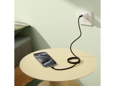 Cabo magnético USB-C/USB-C Baseus Tungsten Gold 100W 1m - preto