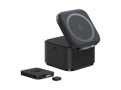 Cargador inductivo Baseus MagPro 3 en 1 de 25 W compatible con MagSafe para teléfono y reloj intelig Cargador inductivo Baseus MagPro 3 en 1 de 25 W compatible con MagSafe para teléfono y reloj intelig