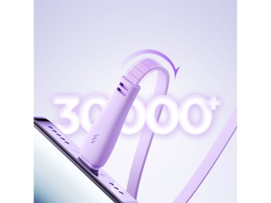 Cabo retr�til 3 em 1 Joyroom Colorful Series S-A40 USB-A - USB-C / Lightning / Micro USB 1m - Roxo