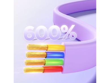 Cabo retr�til 3 em 1 Joyroom Colorful Series S-A40 USB-A - USB-C / Lightning / Micro USB 1m - Roxo