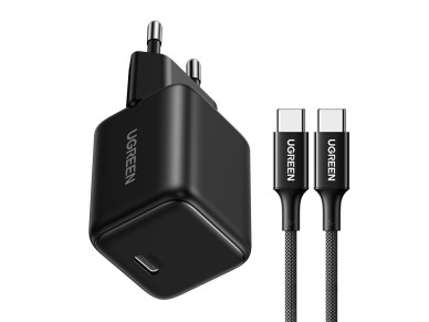 Ugreen X513 30W GaN Wall Charger 1x USB-C + 1m USB-C Cable - Black