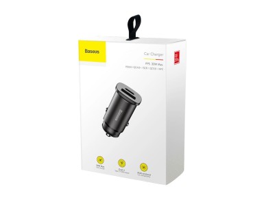 Cargador inteligente para coche Baseus Square PPS con puertos USB Quick Charge 4.0 QC 4.0 y USB-C PD