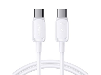 Cabo USB-C Joyroom S-A14 - USB-C 60W 1,2m - Branco Cabo USB-C Joyroom S-A14 - USB-C 60W 1,2m - Branco