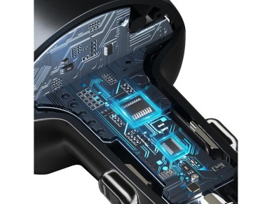 Baseus transmiter FM Enjoy Bluetooth MP3 car charger black