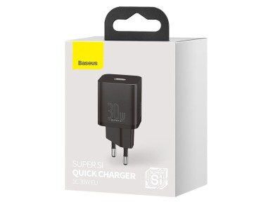 Carregador de parede Baseus Super Si PD 30W 1x USB-C preto