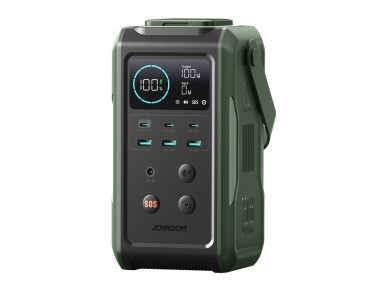 Powerbank Joyroom JR-PBF10 75000mAh 100W 3x USB-C 3x USB-A com lanterna dobrvel e ala - verde