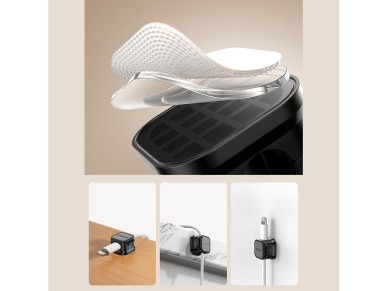 Joyroom JR-ZS368 magnetic cable organizer - black (6 pcs.)