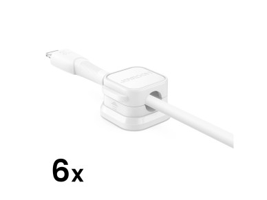 Joyroom JR-ZS368 magnetic cable organizer - white (6 pcs.) Joyroom JR-ZS368 magnetic cable organizer - white (6 pcs.)