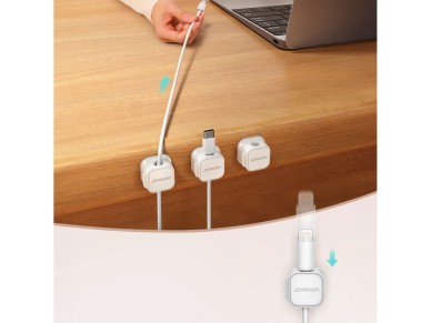 Organizador de cabos magn�tico Joyroom JR-ZS368 - branco (6 unidades)