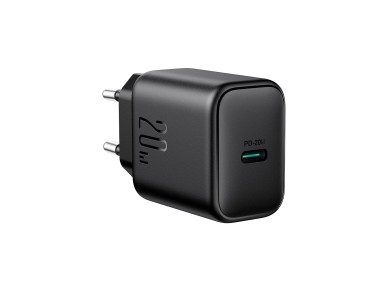 Cargador de red Joyroom JR-TCF20 USB-C PD de 20 W - negro Cargador de red Joyroom JR-TCF20 USB-C PD de 20 W - negro