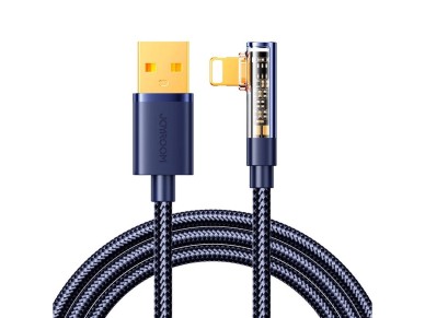 Joyroom Gaming Cable S-UL012A6 Lightning (angled) / USB-A (straight) 2.4A 1.2 m - blue Joyroom Gaming Cable S-UL012A6 Lightning (angled) / USB-A (straight) 2.4A 1.2 m - blue