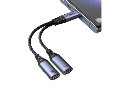 Joyroom SY-C03 USB-C to 2x USB-C 2in1 DAC adapter - black