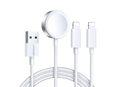 Joyroom S-IW007 3-in-1 cable USB-A magnetic charger - Lightning 1.2m - white
