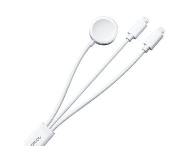 Joyroom S-IW007 3-in-1 cable USB-A magnetic charger - Lightning 1.2m - white Joyroom S-IW007 3-in-1 cable USB-A magnetic charger - Lightning 1.2m - white