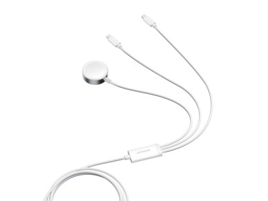 Joyroom S-IW007 3-in-1 cable USB-A magnetic charger - Lightning 1.2m - white Joyroom S-IW007 3-in-1 cable USB-A magnetic charger - Lightning 1.2m - white